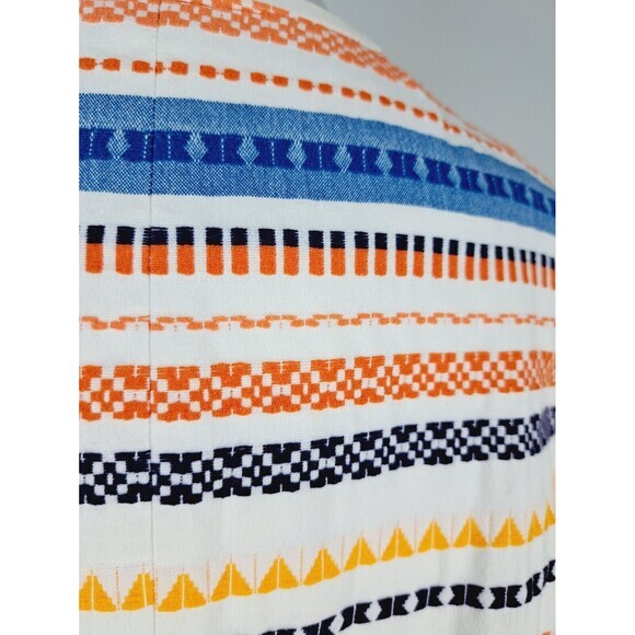 Trina Turk Beatrix‎ Embroidered Moto Zip up Jacket Blazer Coat Colorful Large 12 - Picture 9 of 11